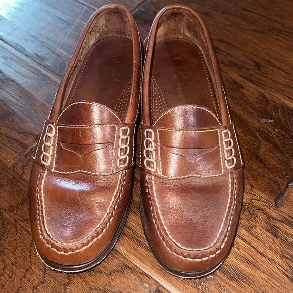 Cole Haan mens brown dress shoes 8.5 penny loafers slip-on 👞 business work shoe - Picture 10 of 14